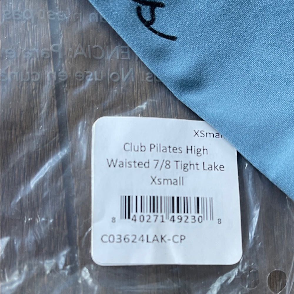 NWT TAVI Blue Club Pilates High Waisted 7/8 Tights, XS - Picture 3 of 3